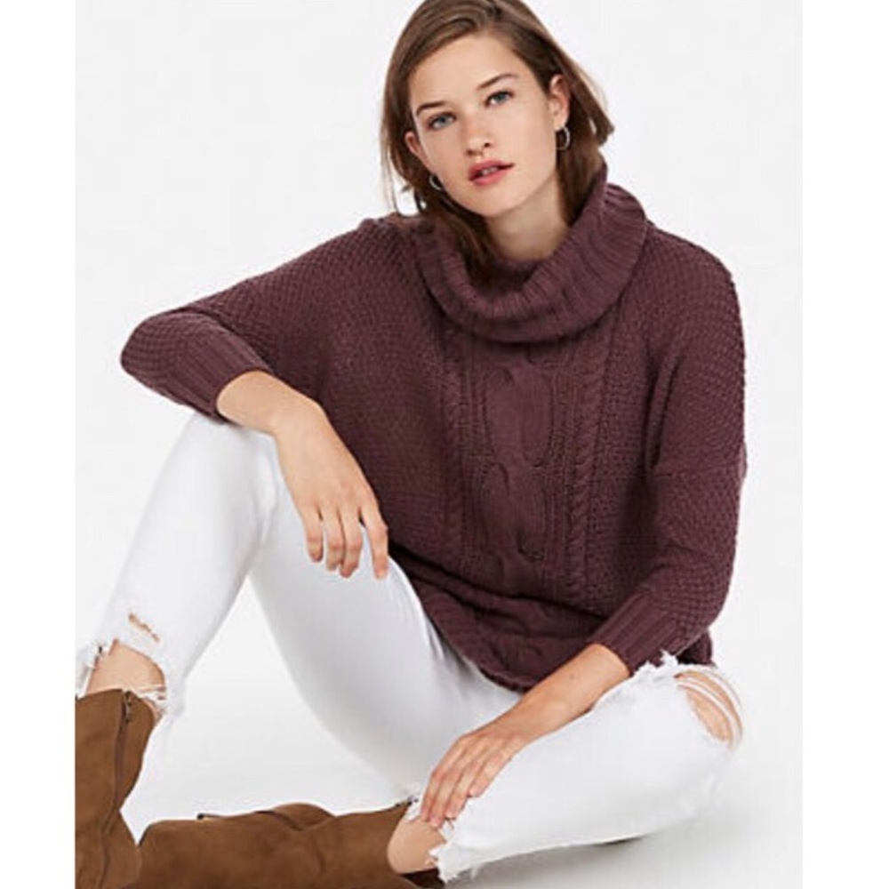 Like new Cowl Neck Circle Hem Sweater